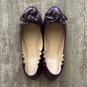 Tory Burch Blossom Ballet Flats - Port 9.5